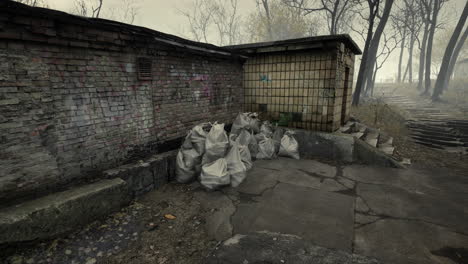 vista de la ciudad de pripyat de la zona de exclusión cerca de la central nuclear de chernobyl