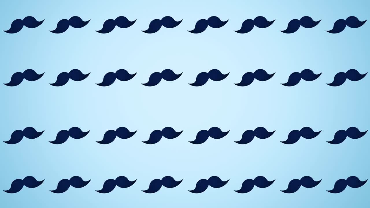 파란색 배경에 반복되는 파란색  ⁇ 수염의 애니메이션