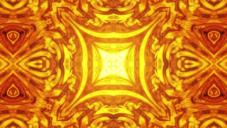 Bright-gold-Kaleidoscope-abstract-liquid-effect,-Seamless-Loop