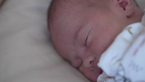 little newborn baby sleeping. close up small cute newborn baby. childhood concept