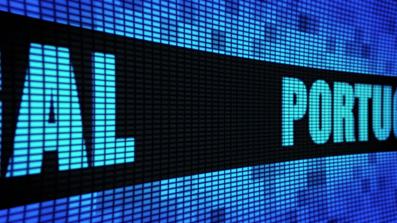 Portugal on a LED screen