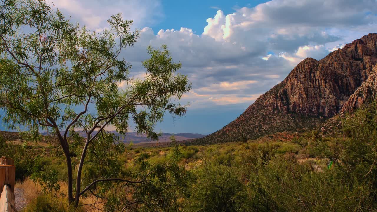 Blue cloudy sky in Nevada summer