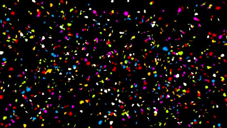 colorful confetti on black background