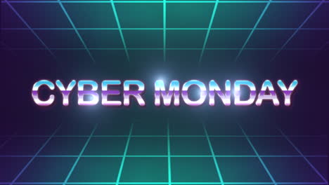 Cyber-Monday-with-retro-grid-in-dark-space