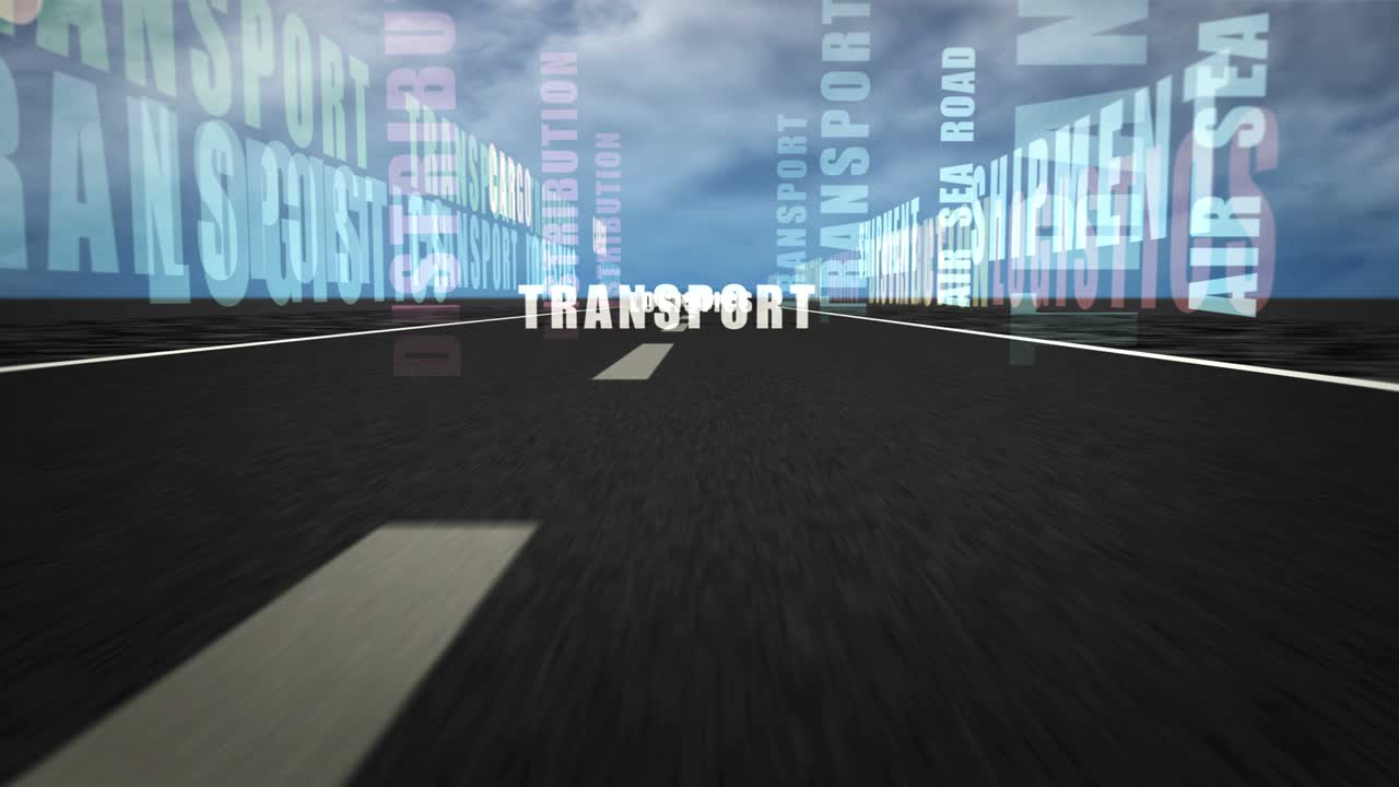 도로 루프에 대한 비행 운송 텍스트