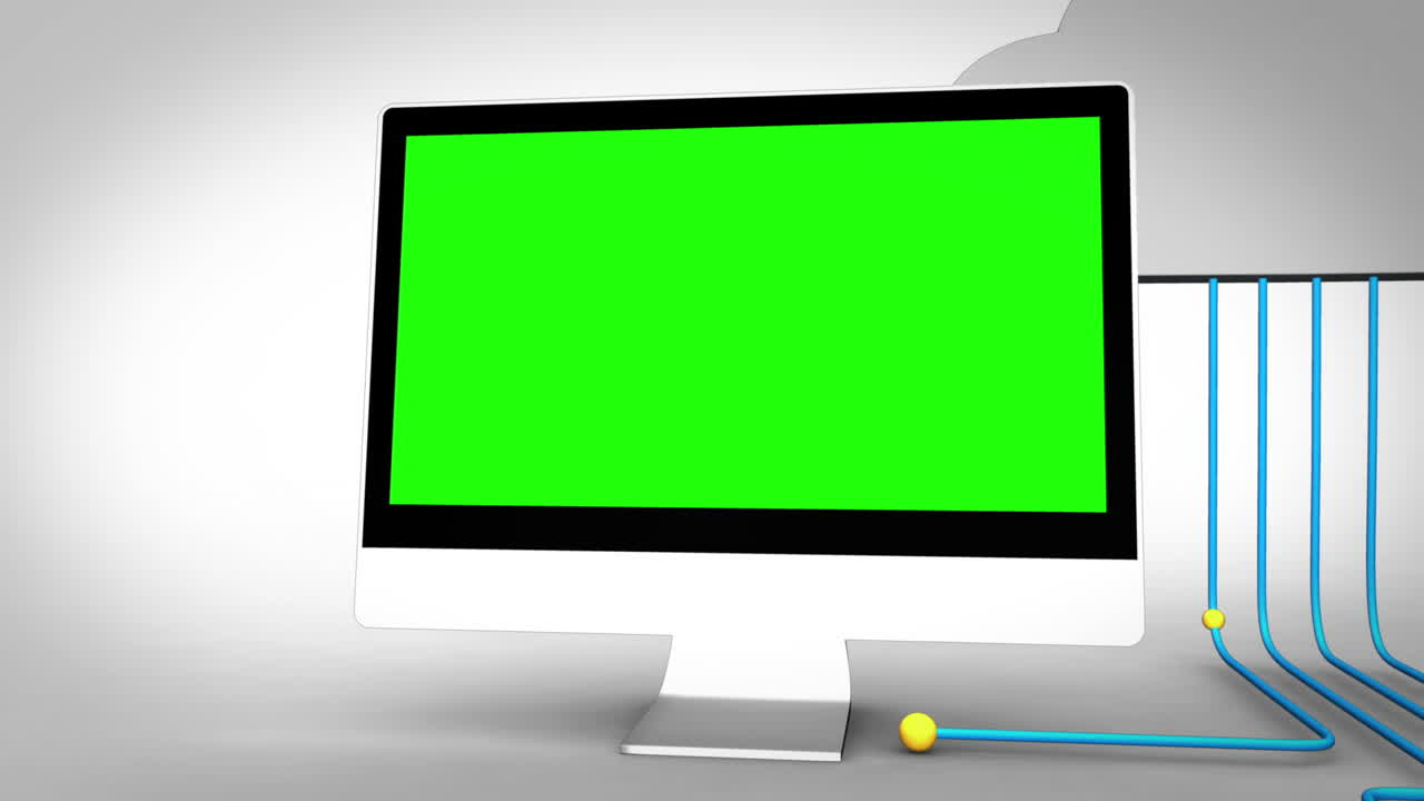 크로마 키에서 여러 장치에 연결하는 구름