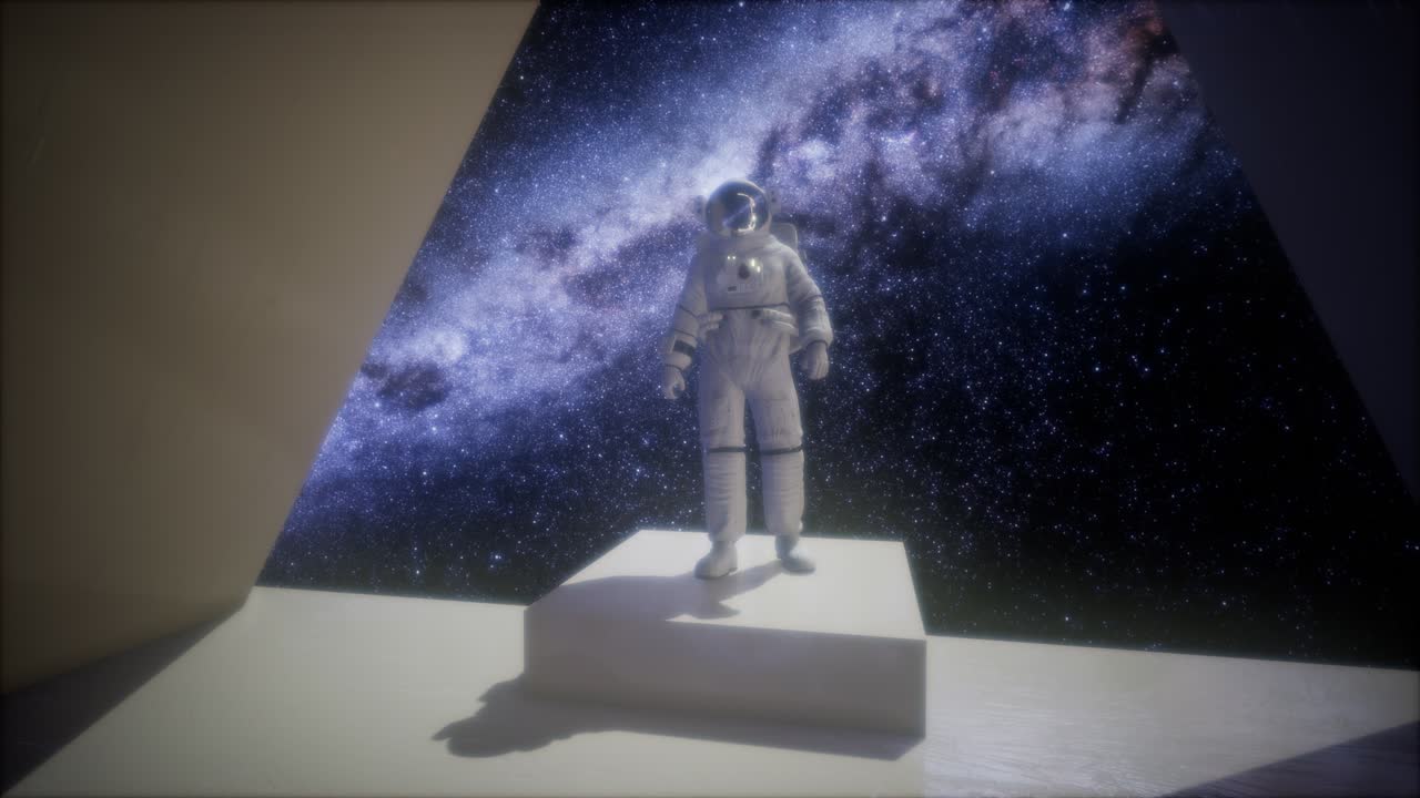 우주 기지에서 우주비행사