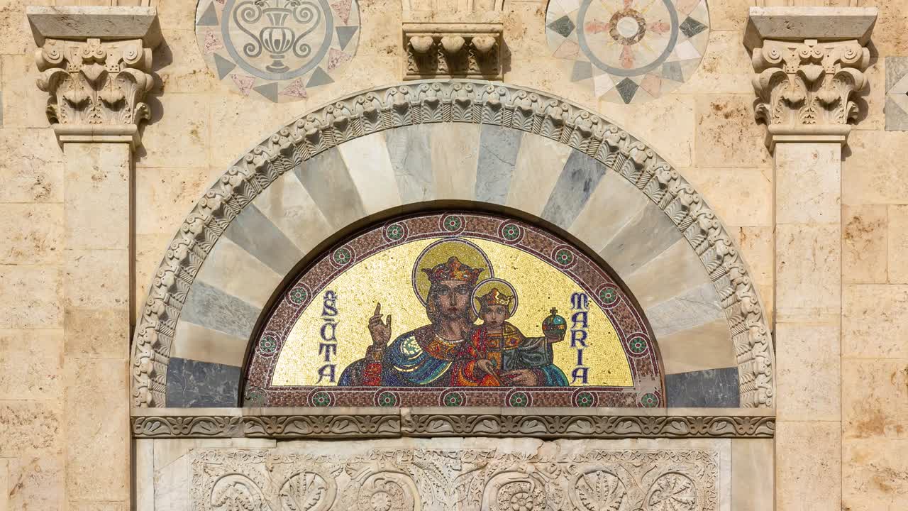 Detail of the Facade of Cathedral of Santa Maria Assunta in Cagliari