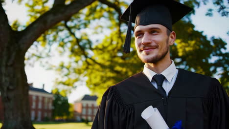 young man graduates from university