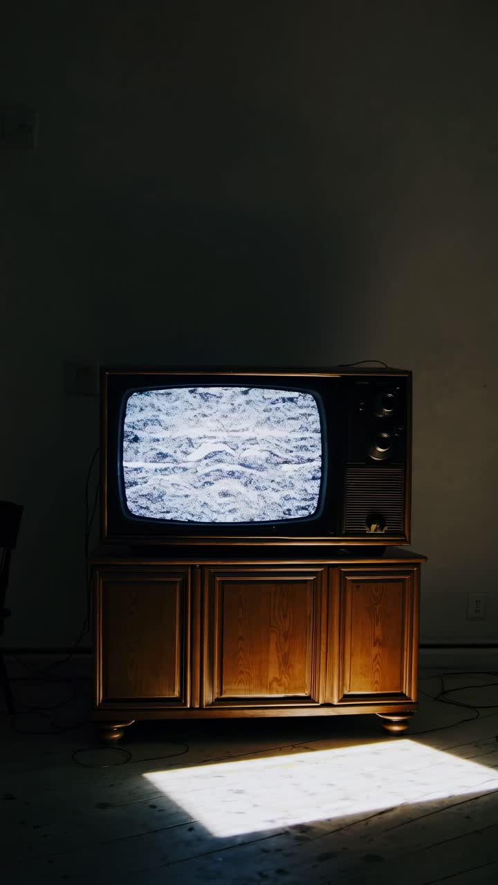 Televisione d'epoca con statica