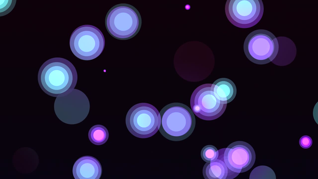 다채로운 애니메이션 원, 입자, 밝은 배경, 4k
