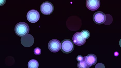 círculos animados coloridos partículas de fondo claro 4k