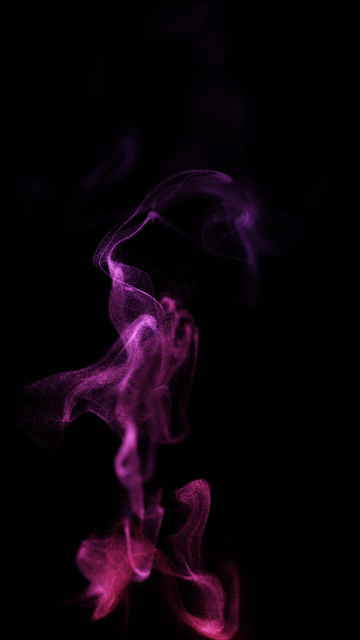 Vortici astratti di particelle viola e rosa
