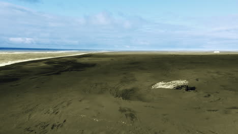 Drone-footage-of-old-shipwreck-in-Iceland