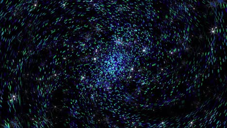 un caleidoscopio de líneas doradas. espiral centrada en las películas.