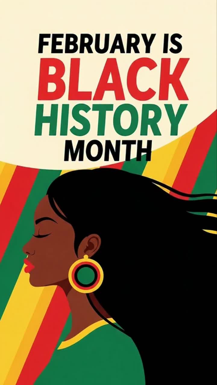 Black history month celebration with african american woman
