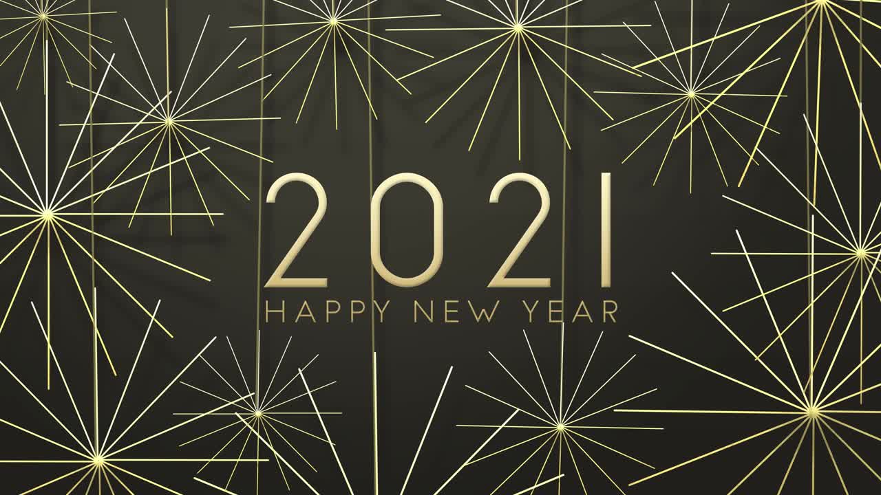 Testo animato "2021 Felice Anno Nuovo"