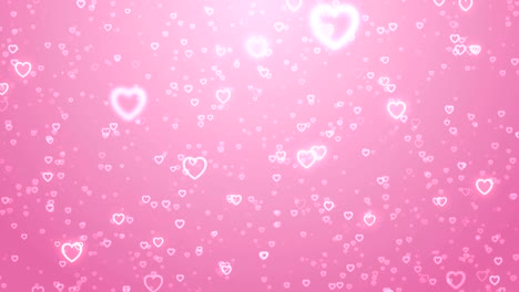 día de san valentín corazón amor aniversario de boda partículas abstractas bucle de fondo