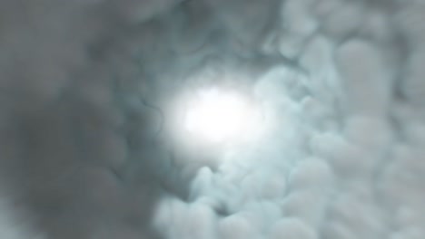 looping tunnel in the clouds animation