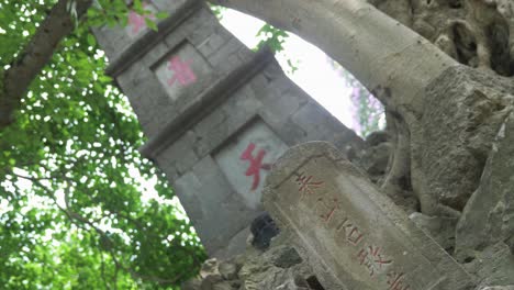 cinematic view of historical shrine and famous tourist site in hanoi, vietnam