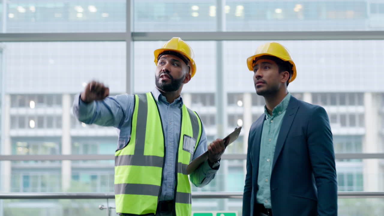 Businessman, architecture and handshake