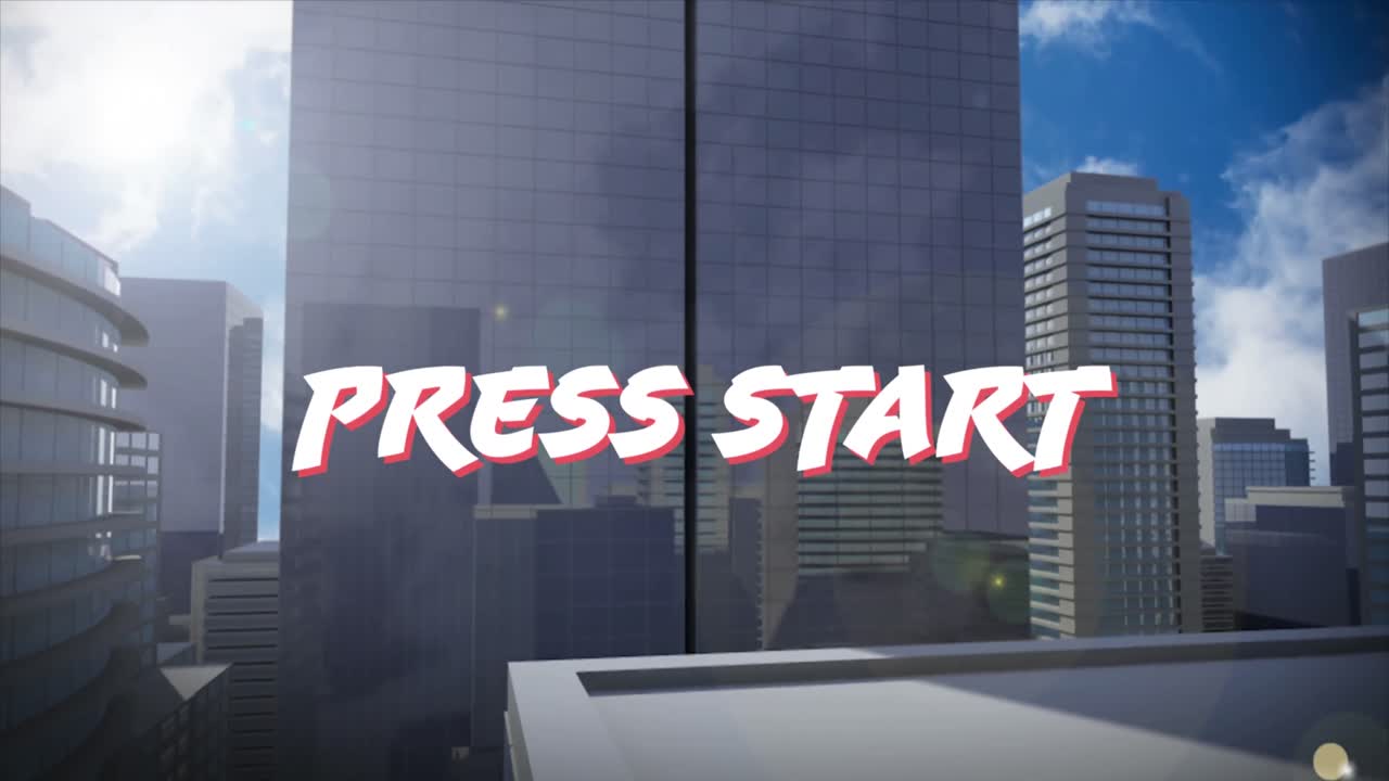 animación de la prensa comienza sobre los rascacielos