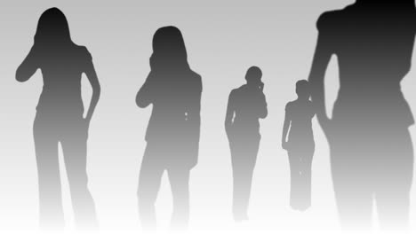 silhouetted of business people 6