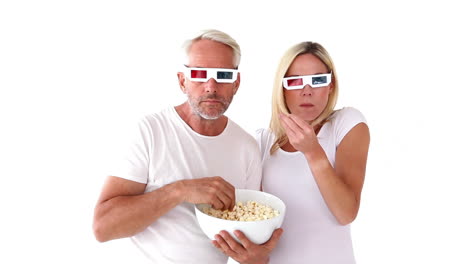 Paar-Das-Einen-3d-Film-Ansieht