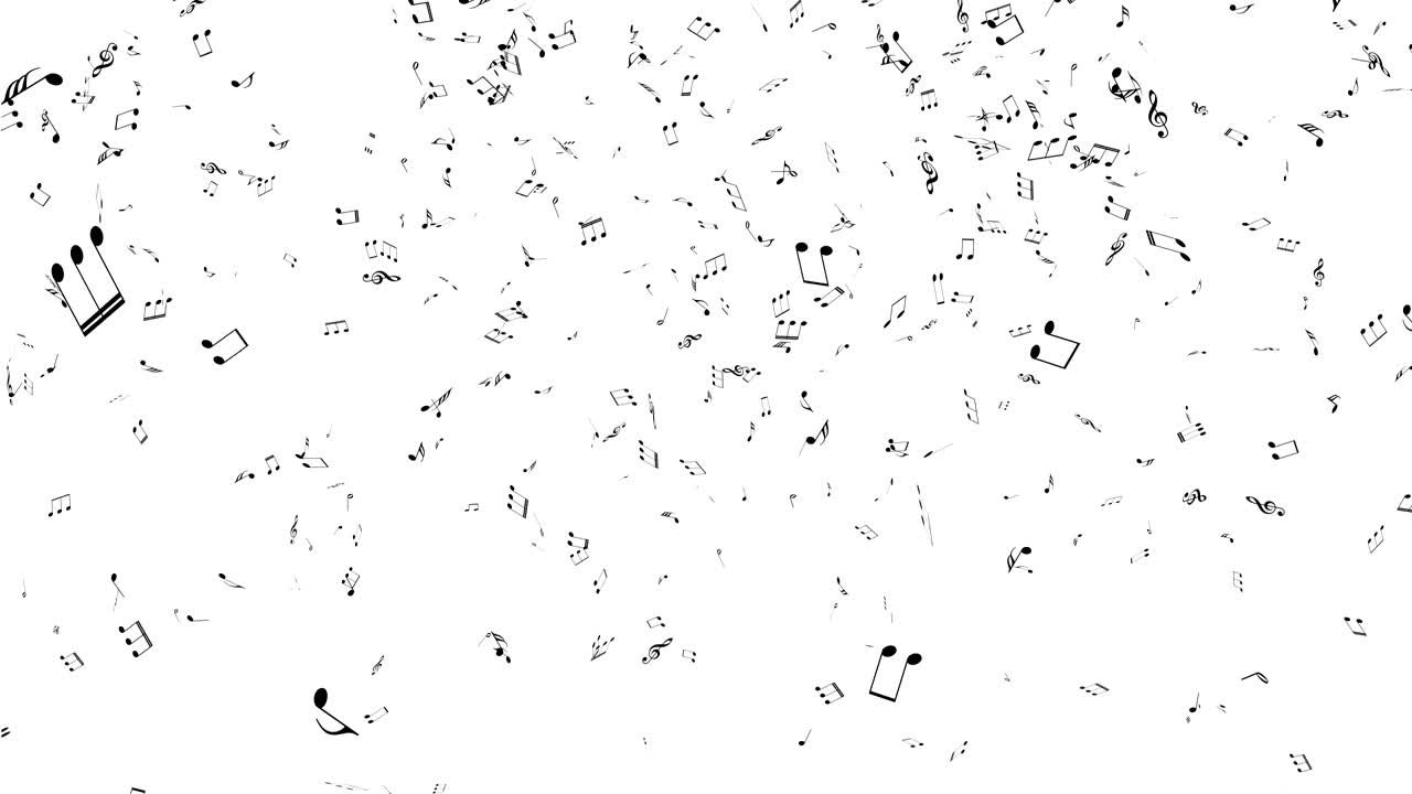 las notas musicales volando.