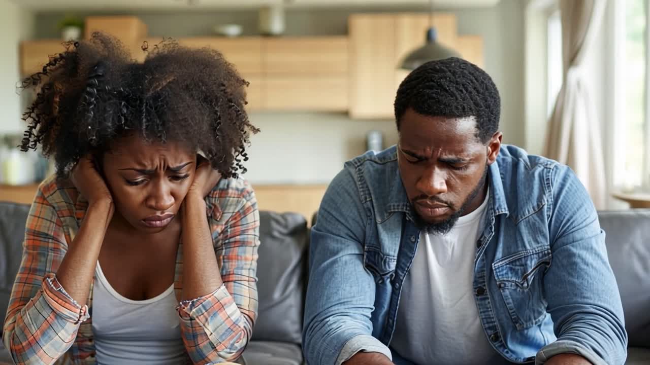 Un couple confronté à des problèmes relationnels et à une détresse émotionnelle à la maison