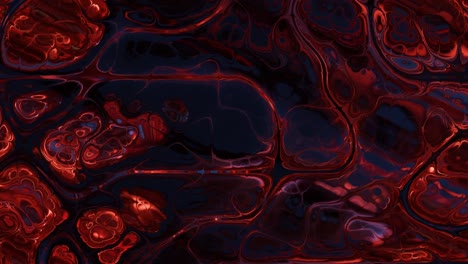 4k en bucle 3d bg. superficie líquida brillante abstracta con un hermoso patrón en ella, desplazar la textura del ruido. cámara estática de vista superior. gradiente de líquido rizado abstracto de color o pintura. textura distorsionada