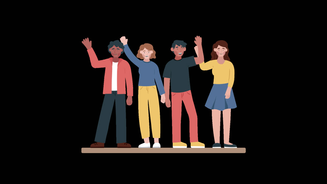 Diverse Group Greeting