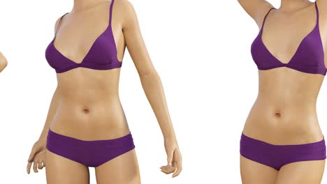 productos de belleza para el cuidado de la piel para el cuerpo de una mujer delgada