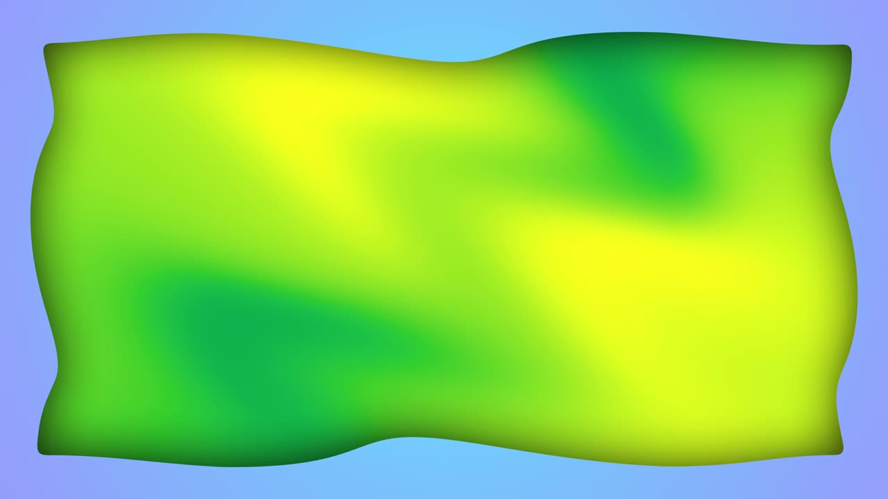 animación del marco rectangular líquido de gradiente verde