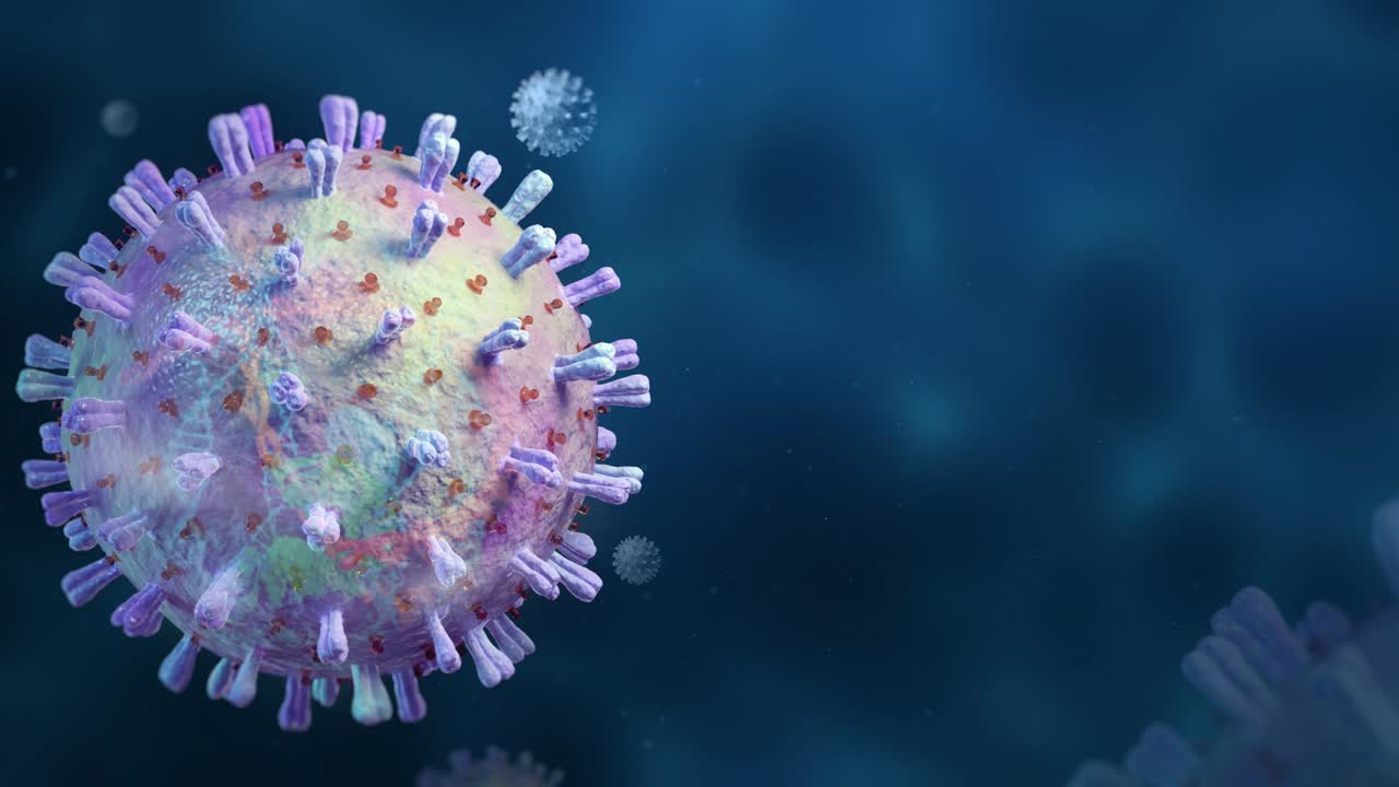 bucle de fondo del virus covid-19 4k