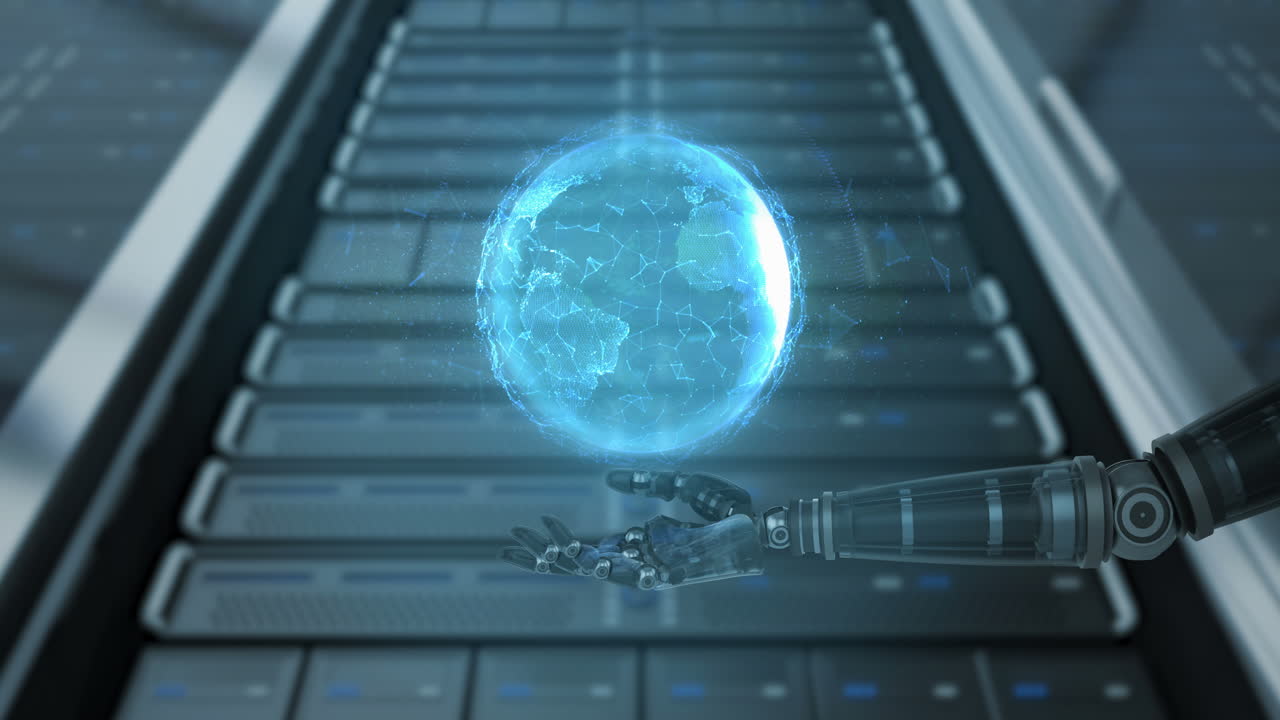 디지털 글로브를 제시하는 로 ⁇  손