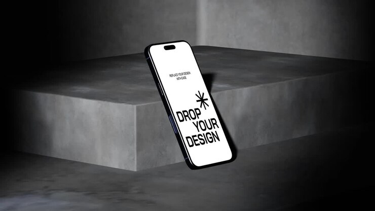 Maqueta de pantalla de teléfono móvil