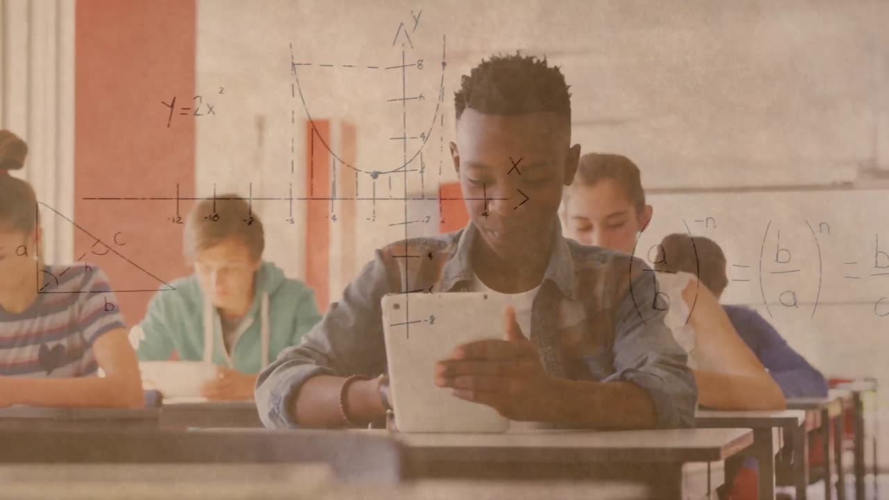 Animation of math graphs over class of diverse students at school