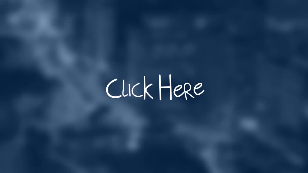 animación de clic aquí texto sobre el paisaje urbano