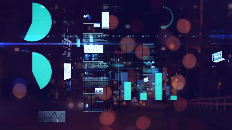 Animation of spots over data processing