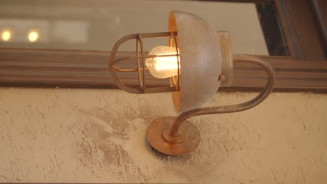 rustic wall lamp with edison bulb