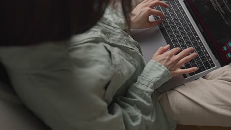 woman working on laptop