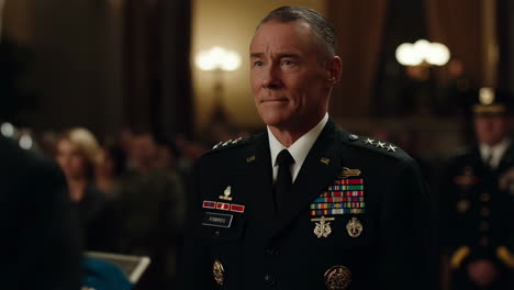 a military officer in full dress uniform
