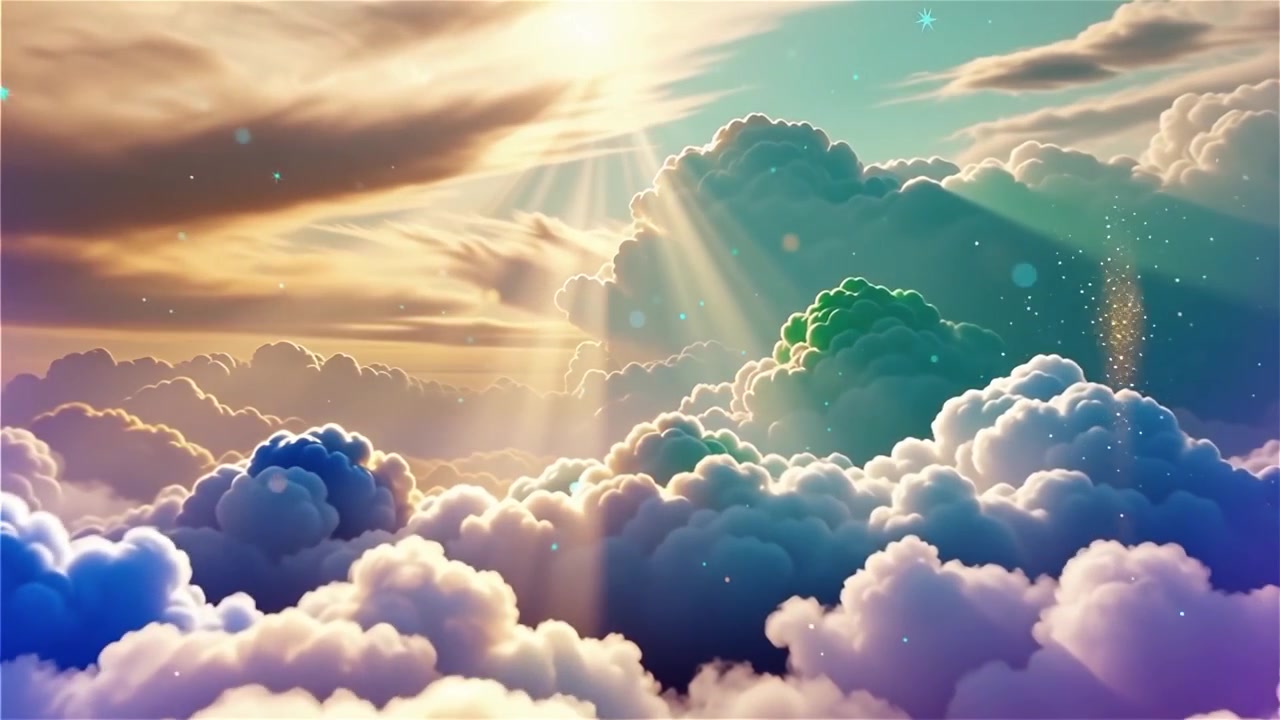 Christian Heavenly Light Worship Background