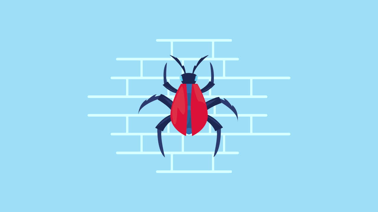 red spider virus attack animation