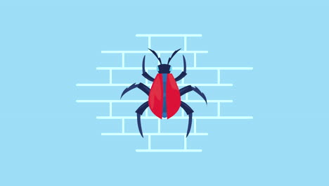 animación del ataque del virus de la araña roja