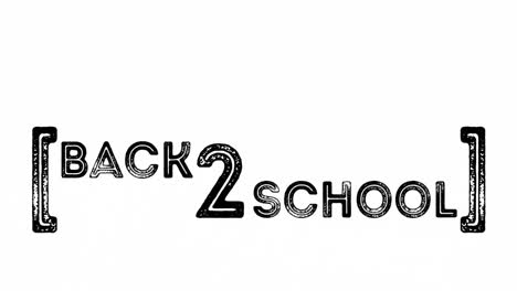 Animation-of-black-back-to-school-text-over-white-background