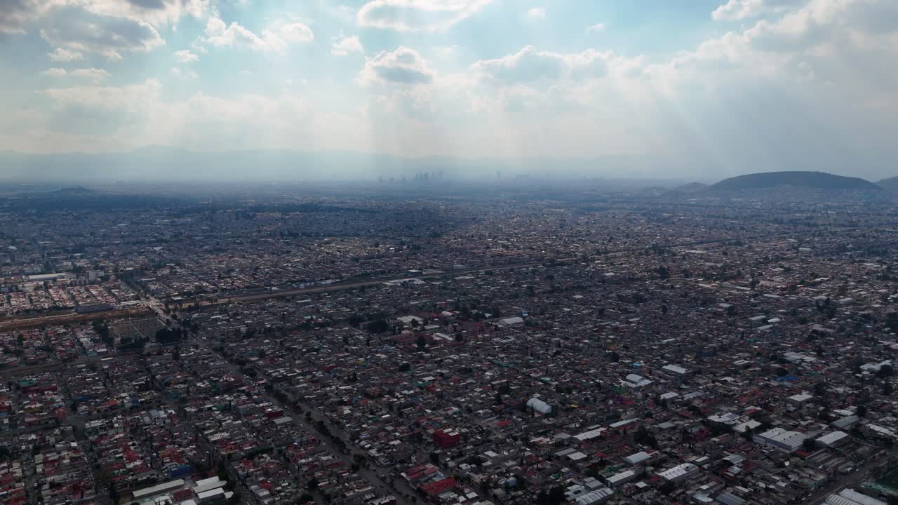 Region of the Valley of Mexico, including Ecatepec, as seen from above