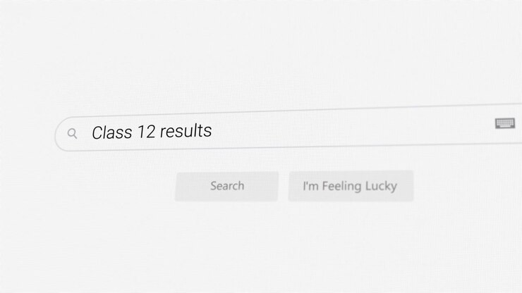 Searching for Class 12 results on Internet browser