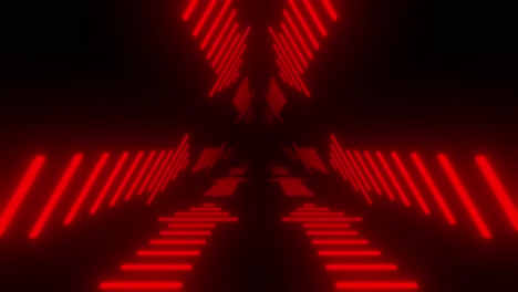 red neon triangle tunnel